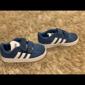 Adidas blue suede sneakers (Toddler size 6)